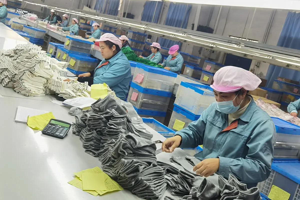 Quality control for custom sock production
