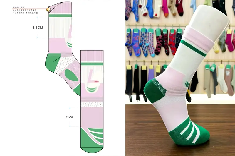 Custom sock size and fit planning before bulk production