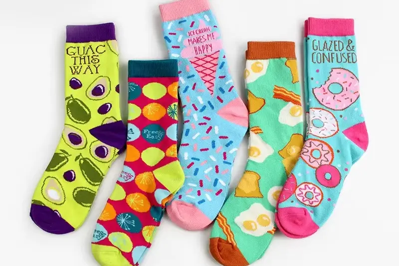 Logo placement options for corporate gift socks