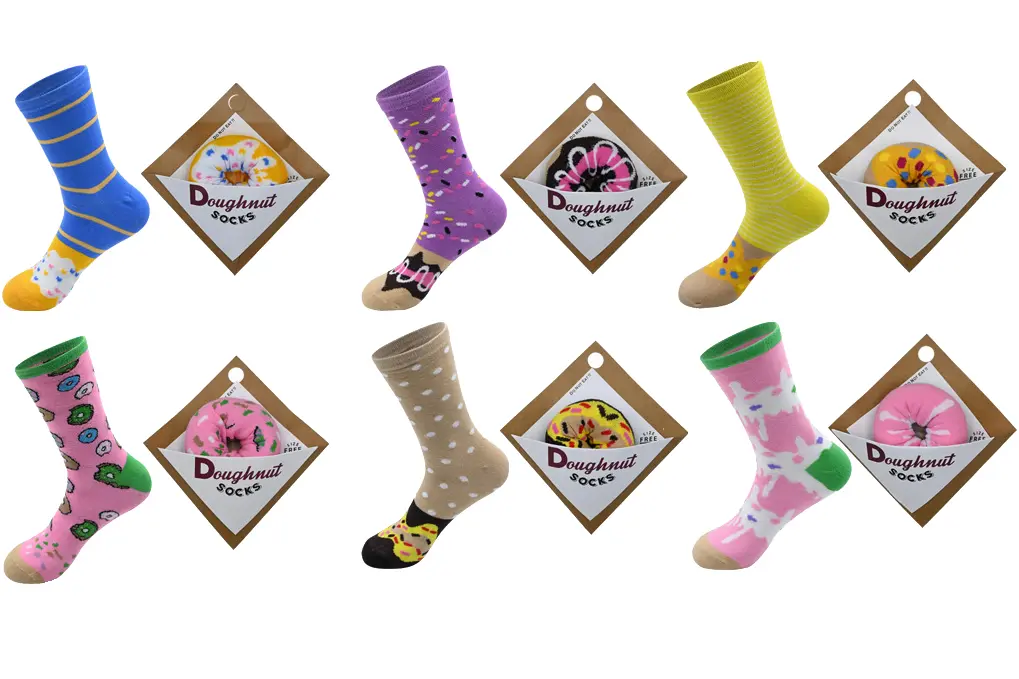 Custom event promotional socks with logo and simple giveaway packaging