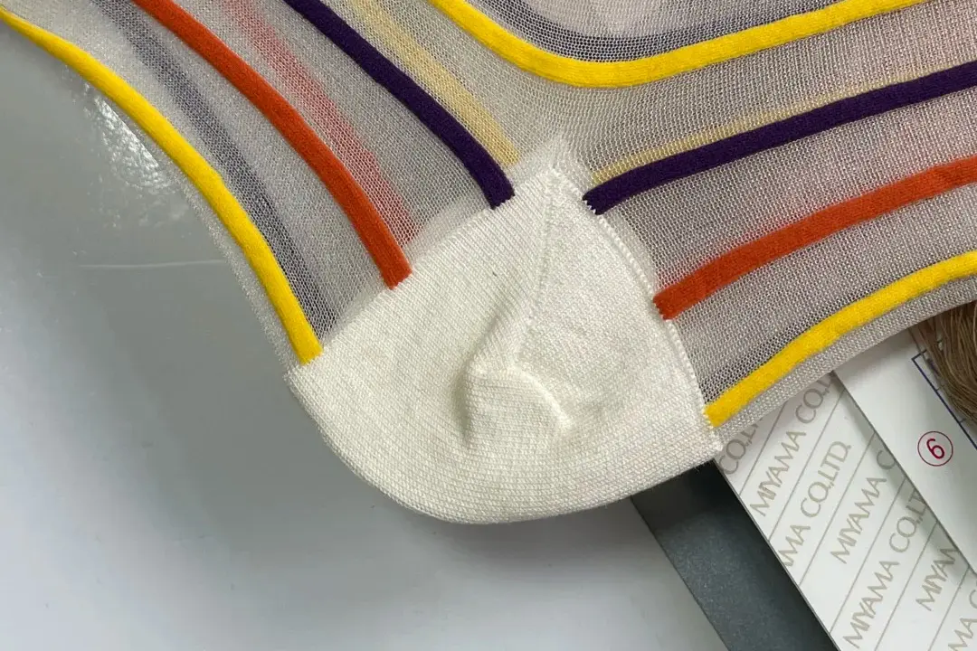 Heel tab detail for custom ankle socks