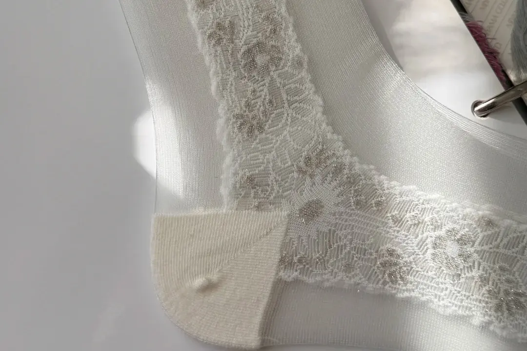 Outer ankle logo placement on custom ankle socks