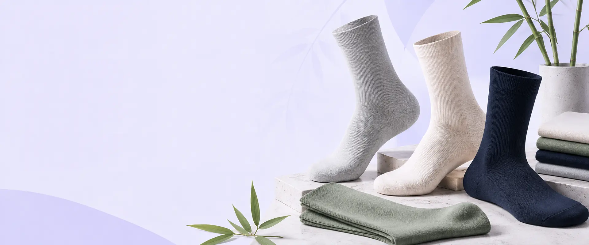 Custom bamboo socks for retail wellness hotel and gift orders