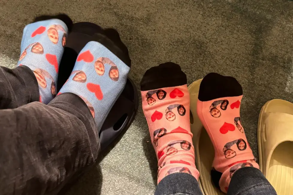 Printed Christmas sock patterns for detailed holiday artwork colors and custom gift designs