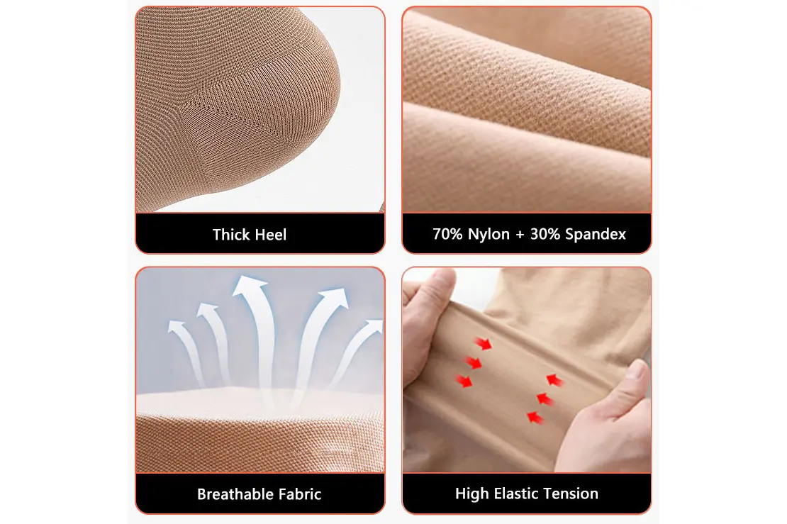 Elastic material planning for custom compression socks with nylon polyester and spandex yarns