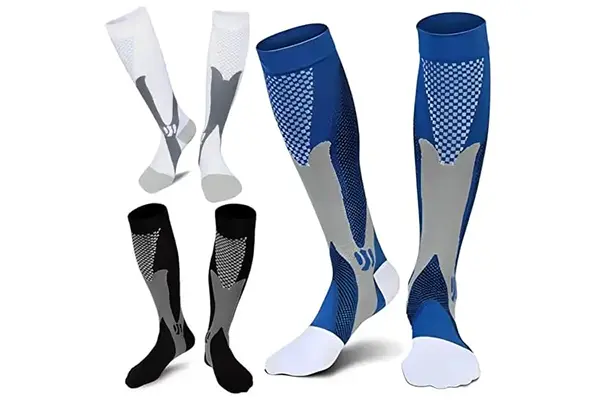 Custom sports training compression socks for teams and active brand programs