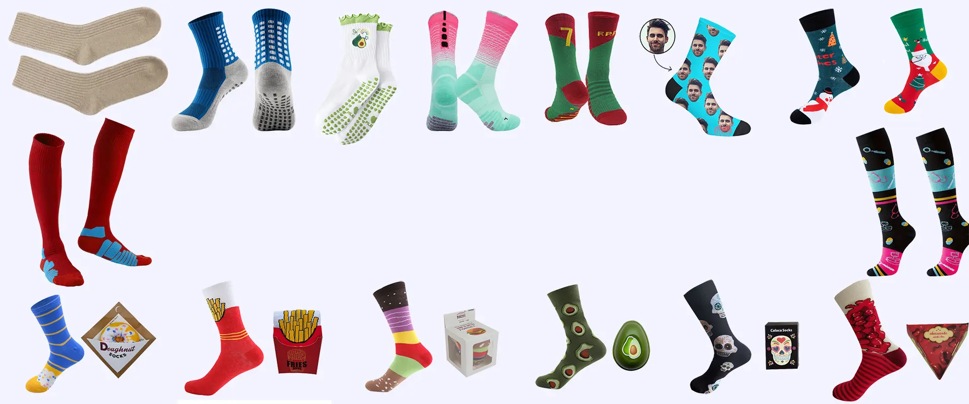 Custom socks collections for brands teams and bulk orders