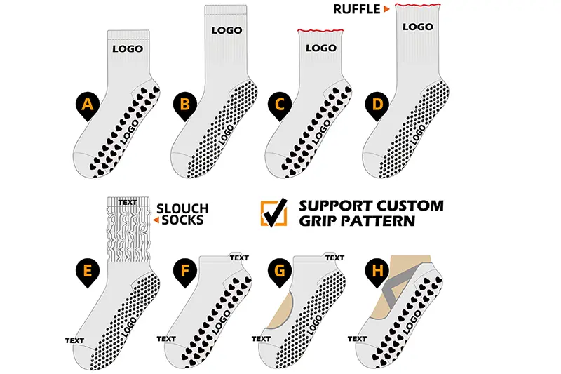 Silicone grip branding options with logo icons text and color planning