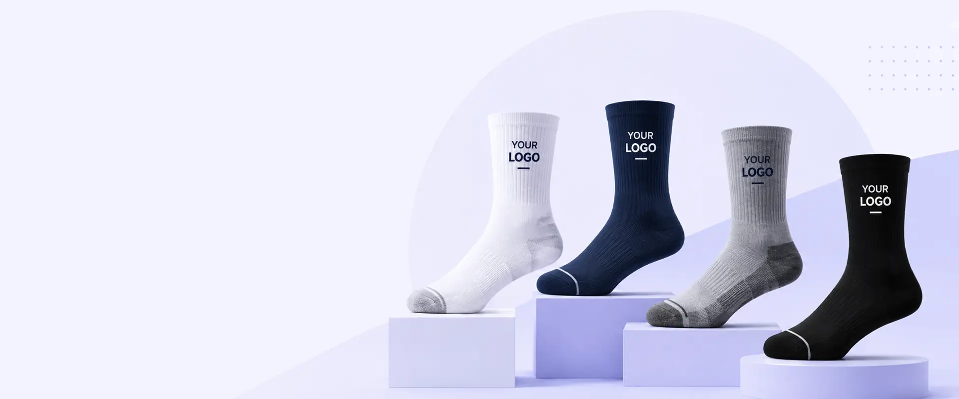 Custom logo socks for brands teams and corporate orders