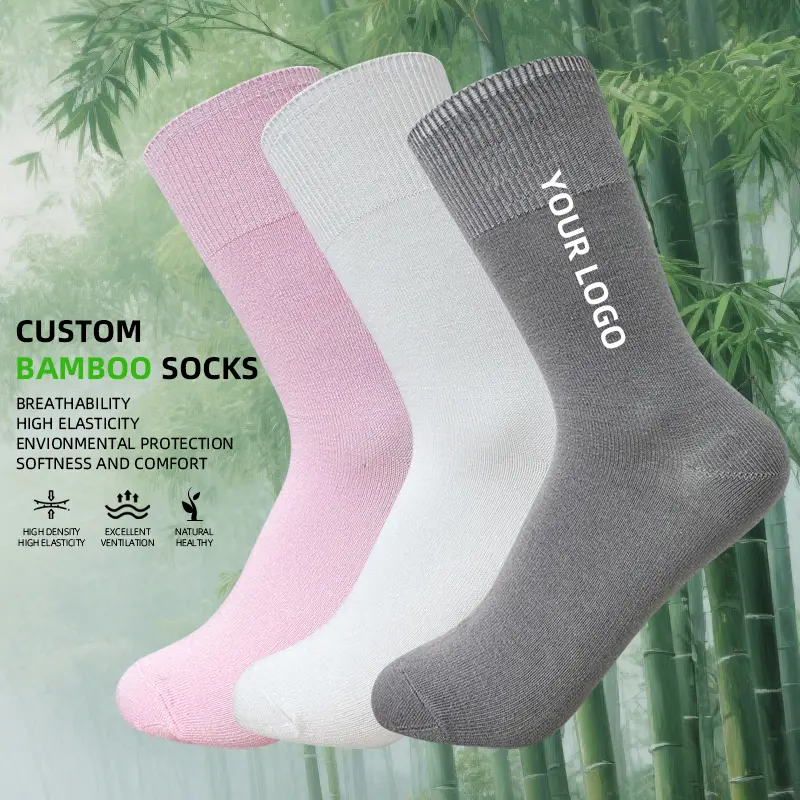 Custom bamboo socks with soft material finish