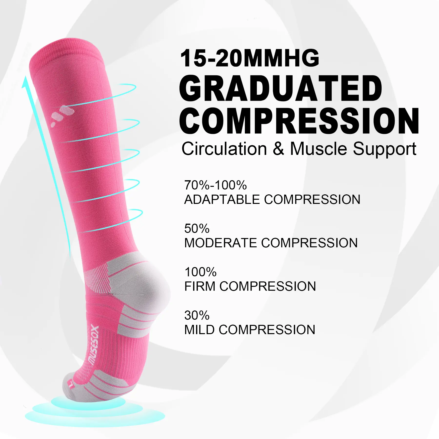 Custom compression socks for sports and wellness orders