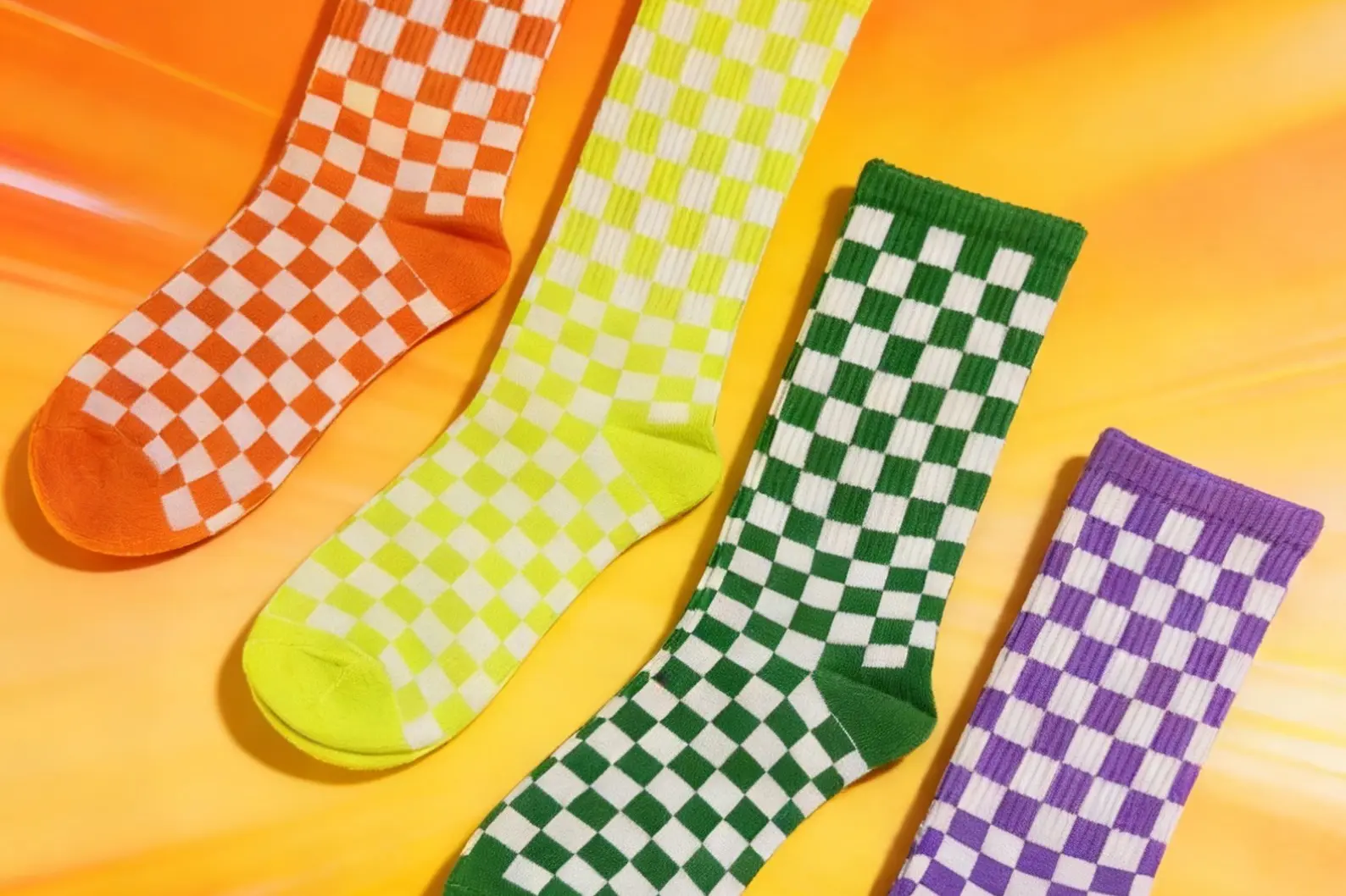 Geometric custom sock pattern options