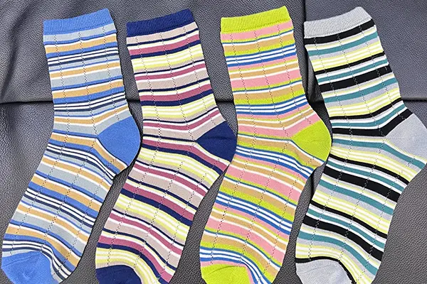 Striped custom sock pattern options