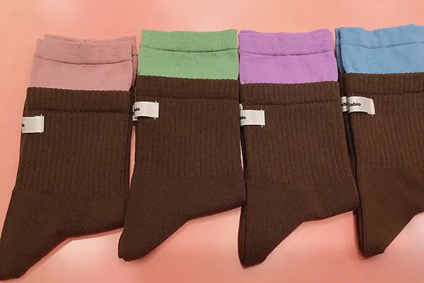 Two-tone custom socks with simple color contrast