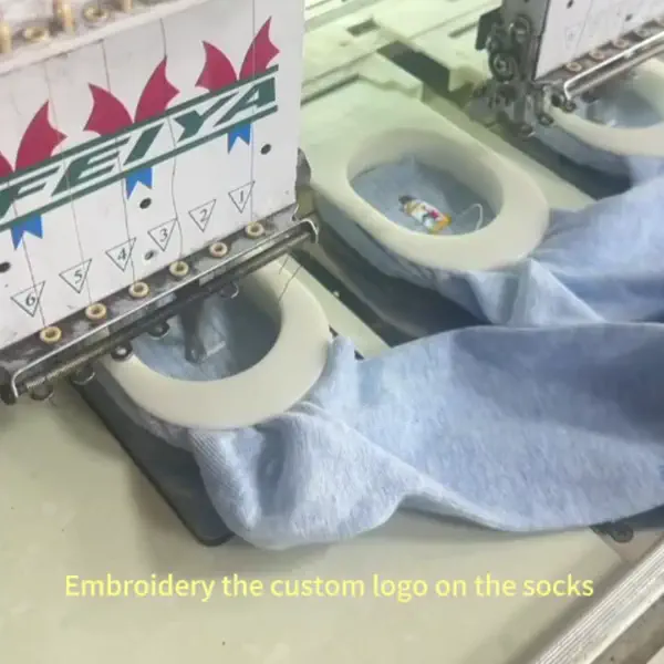 Embroidered sock logo planning