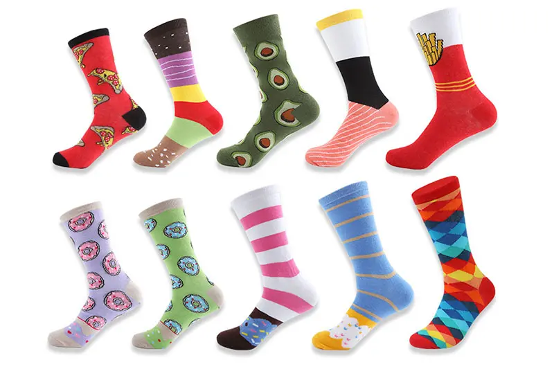 Custom jacquard socks with knitted logo and pattern options