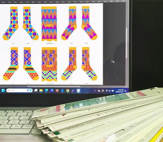 Jacquard sock design planning