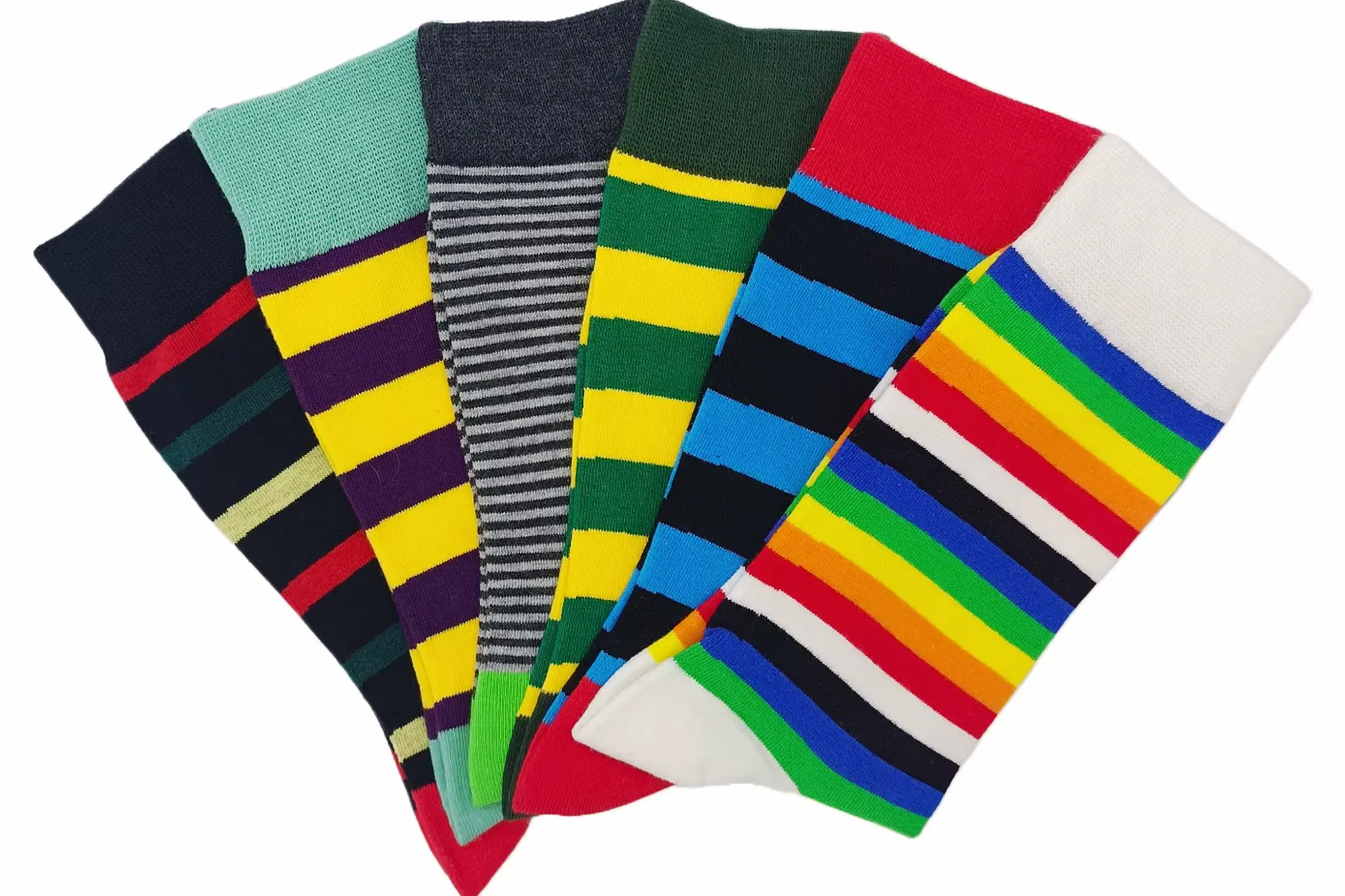 Jacquard stripe socks