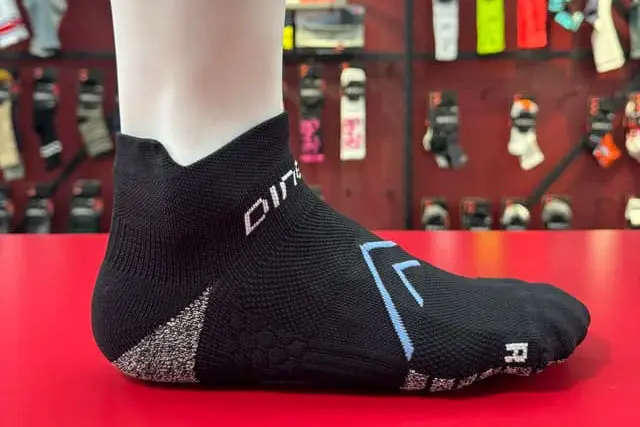 Ankle logo placement on custom socks