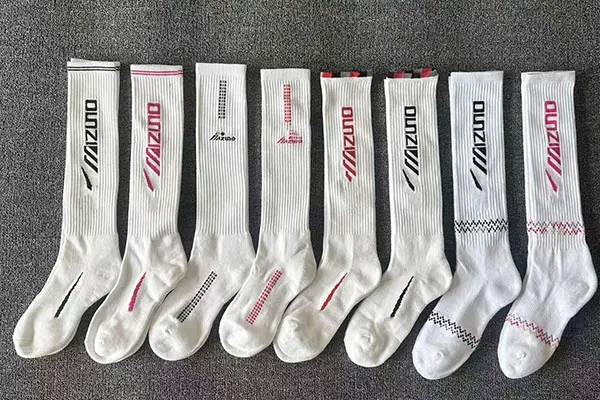 Large logo layout on custom socks