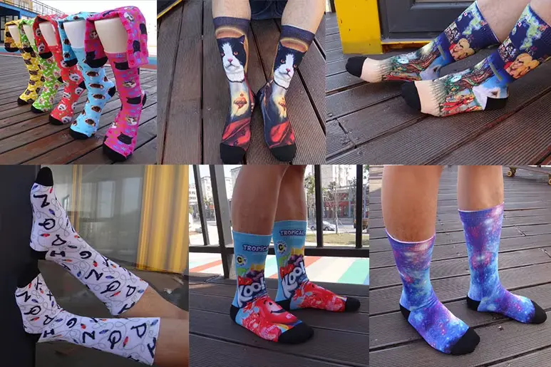 Printed custom socks