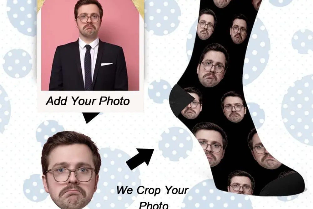 Photo style printed socks