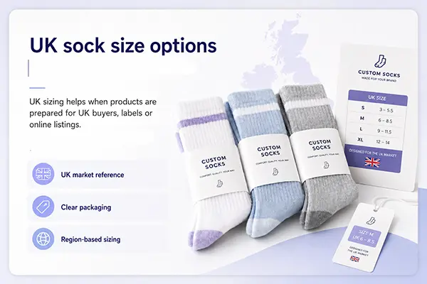 UK sock size options