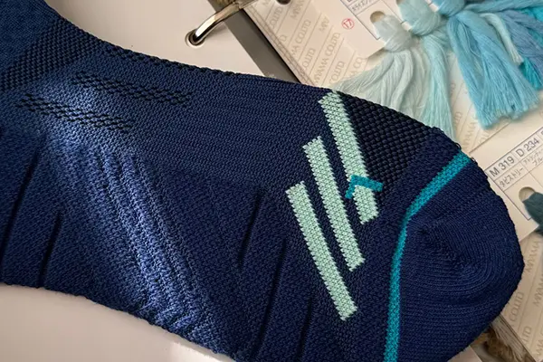 Polyester yarn material for custom socks