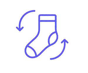 Flexible support for custom sock orders