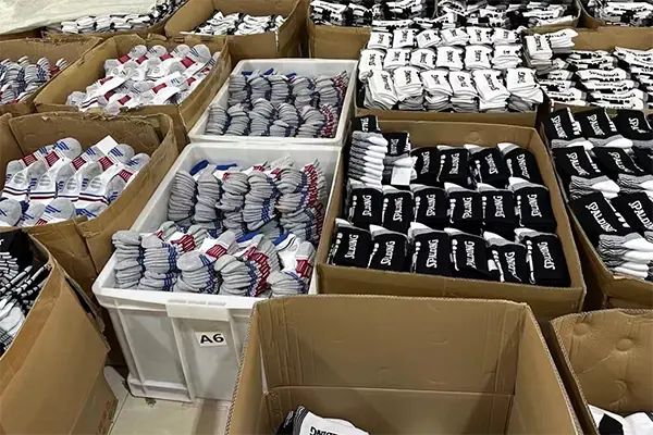 Custom socks produced for a retail brand collection