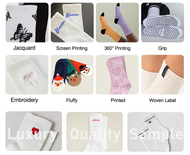 Custom sock order details prepared before sampling