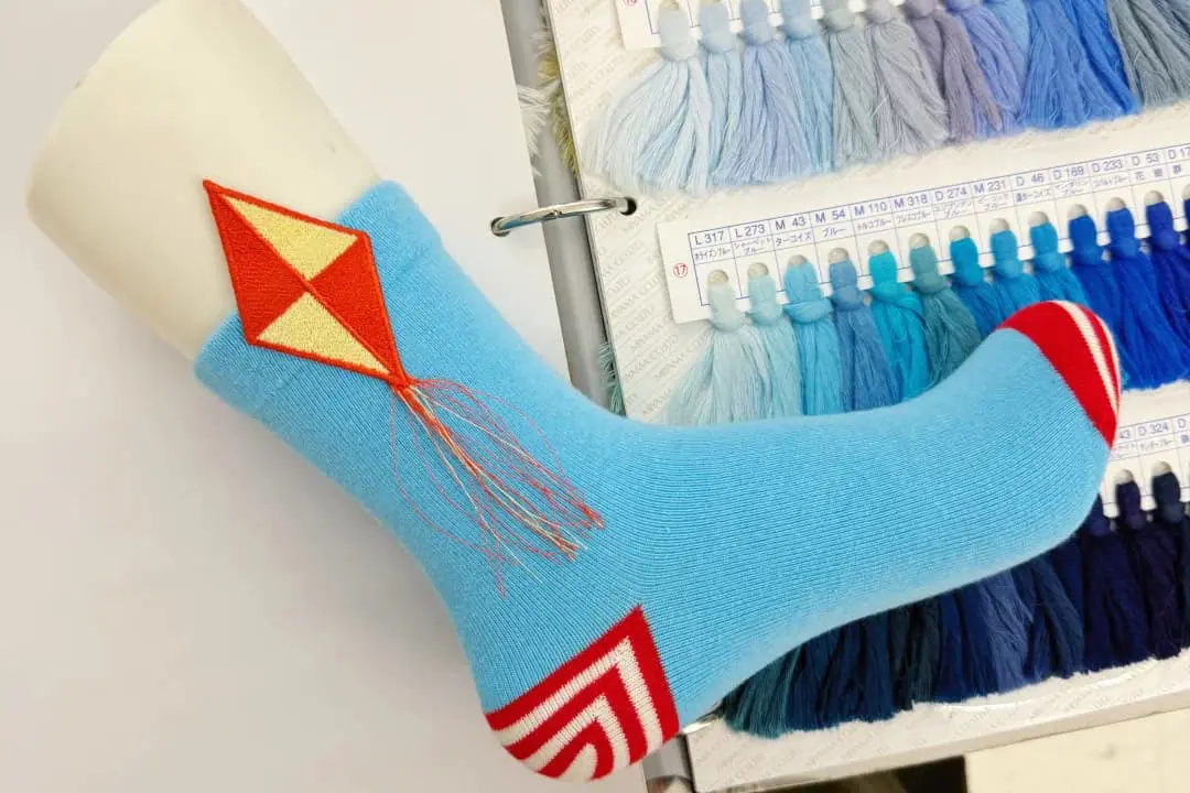 Custom sock sample review before bulk production