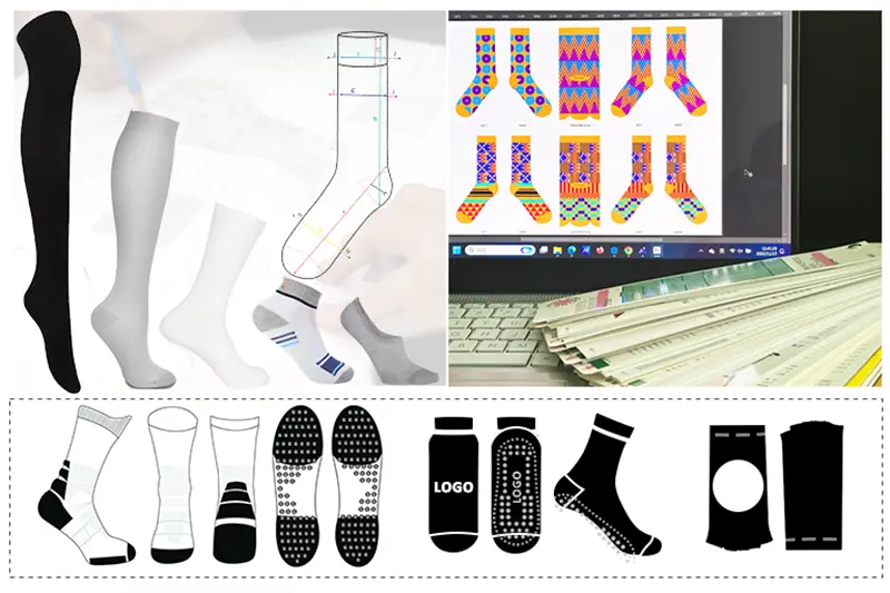 Custom socks manufacturing process from design review to delivery