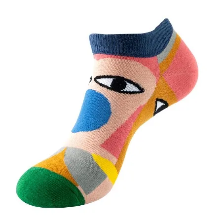 Custom low cut promotional socks with simple pattern and size options