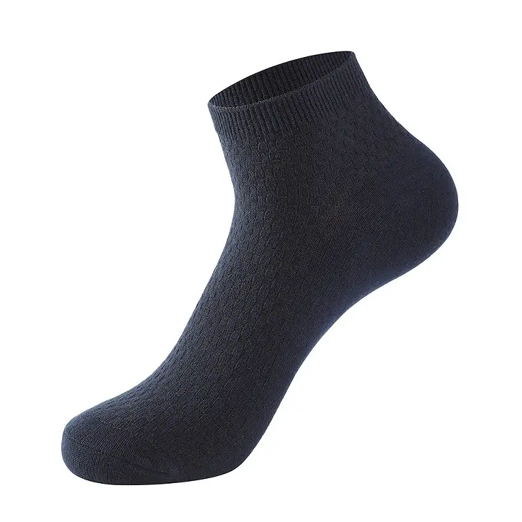 Low cut bamboo ankle socks with simple logo placement for brand orders