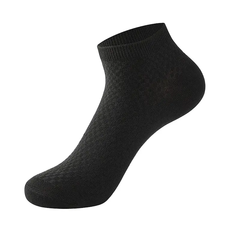 Custom bamboo ankle sock structure for breathable casual wear