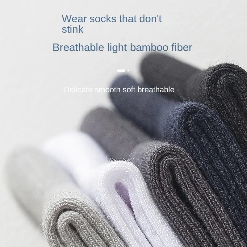 Bamboo crew sock design with ribbed cuff for everyday retail orders