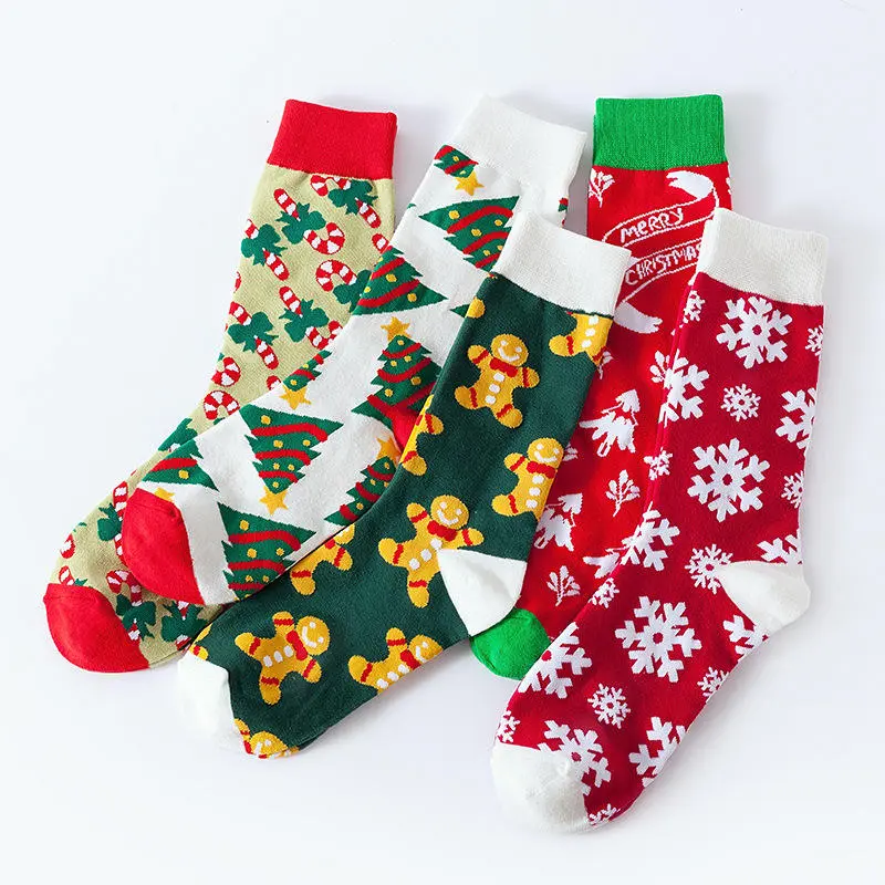 Custom cozy winter socks for Christmas gift sets and seasonal retail orders