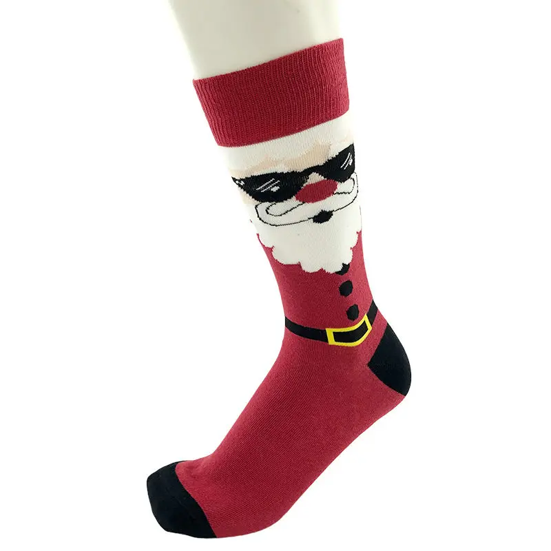 Custom matching Christmas socks with size labels and set packaging
