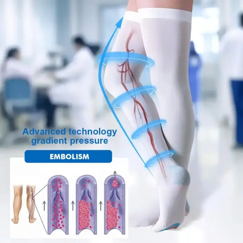Custom knee high compression socks for travel sports and wellness-style orders