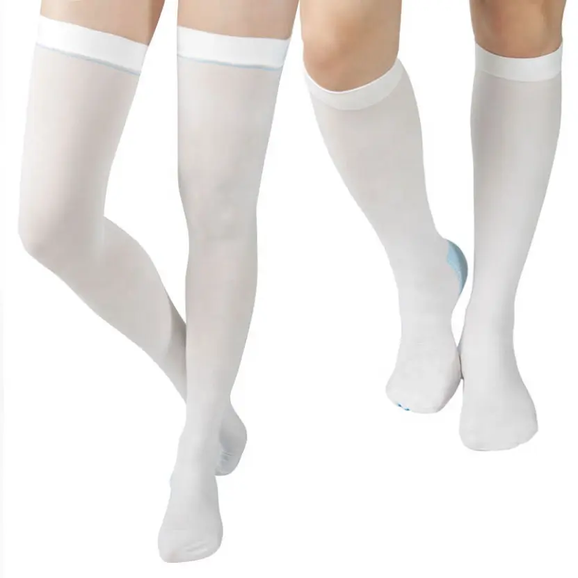 Elastic knit detail for custom knee high compression-style socks