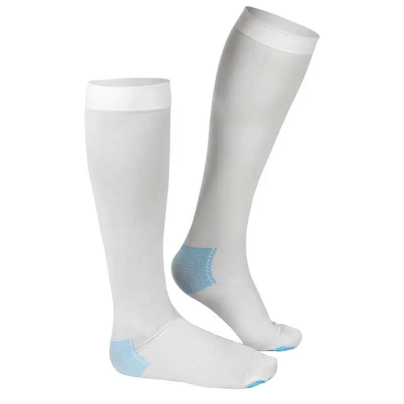 Custom color knee high compression socks for team and wellness programs