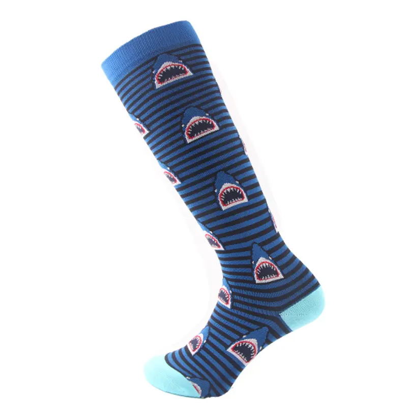 Elastic calf fit detail for custom over-calf compression socks
