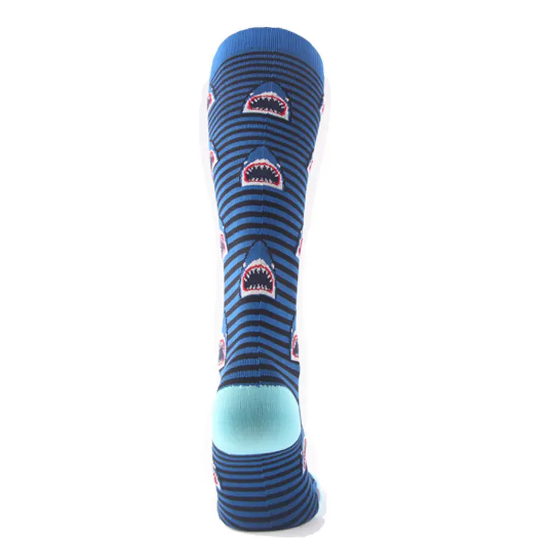 Custom color over-calf compression socks for workwear and travel programs