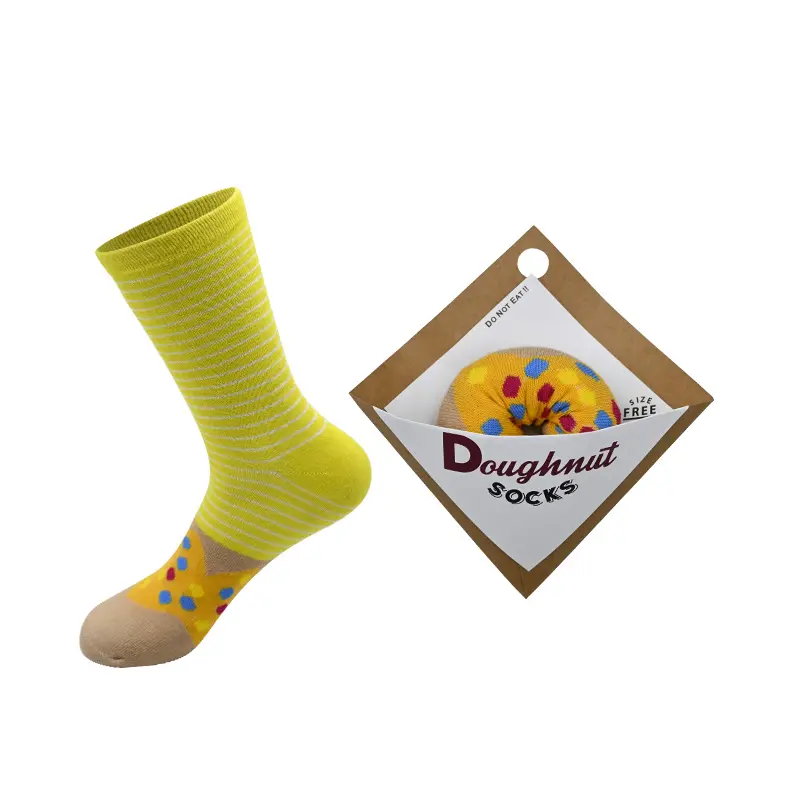 Custom retail crew socks for gift sets stores and brand merchandise