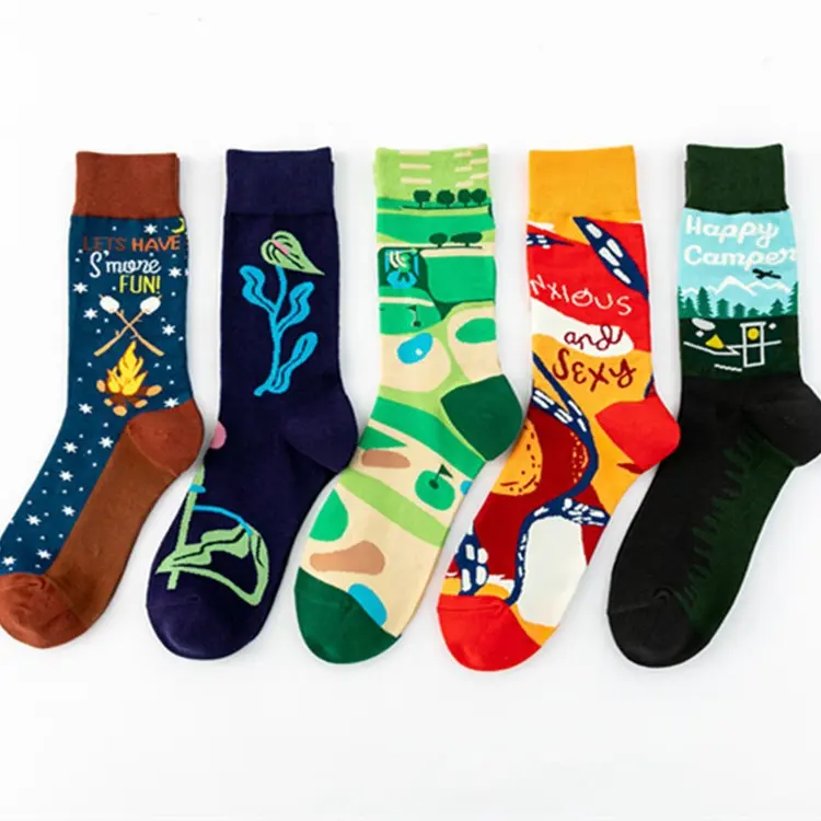 Custom team crew socks with school club colors and logo placement