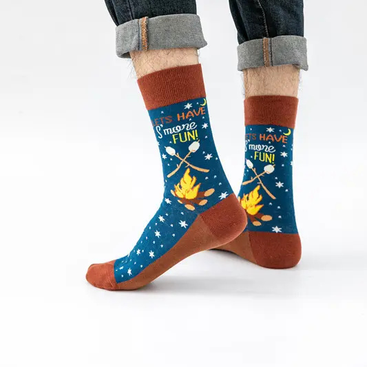 Crew socks with team colors and side logo placement