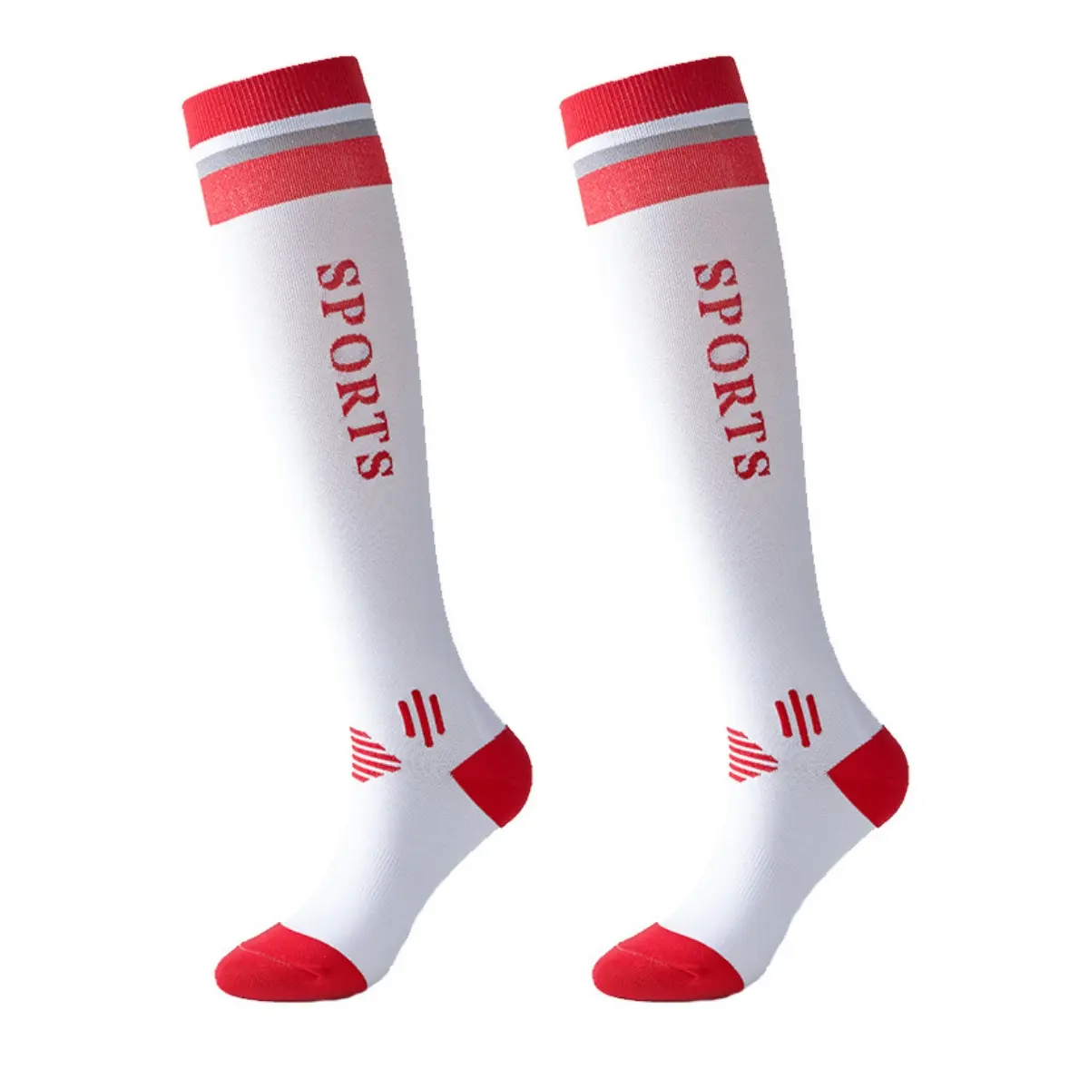 Material and rib detail for team knee high socks