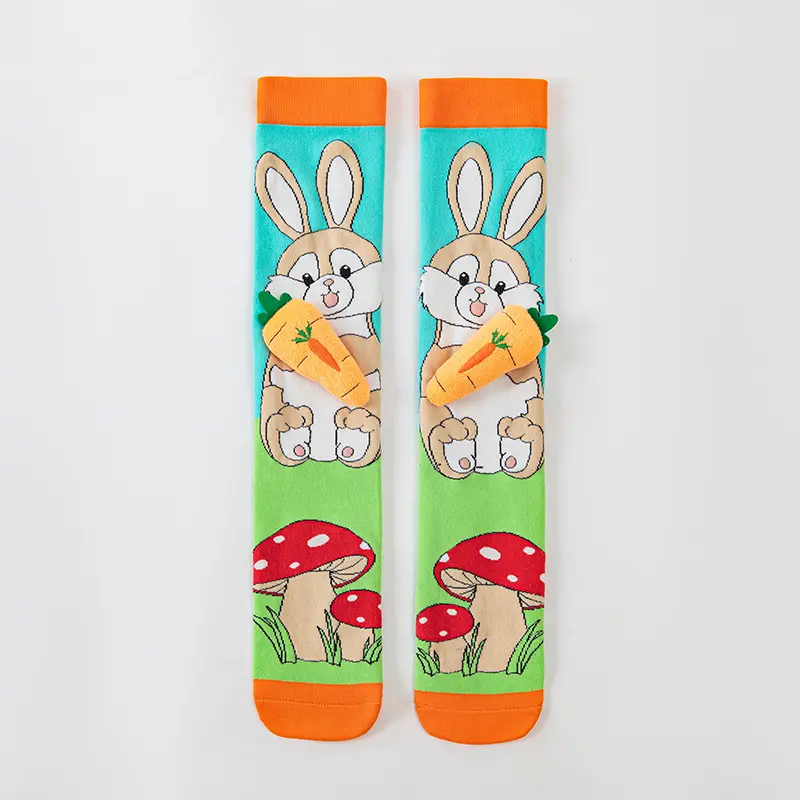 Custom seasonal knee high socks with graphic layout