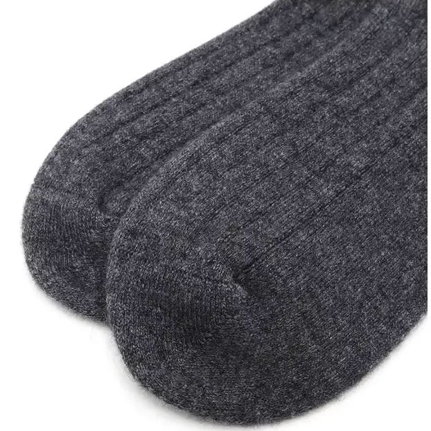 Merino wool blend yarn detail for crew sock manufacturing
